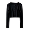 Korean Style O-neck Short Knitted Sweaters Women Thin Cardigan Fashion Short Sleeve Sun Protection Crop Top Ropa Mujer